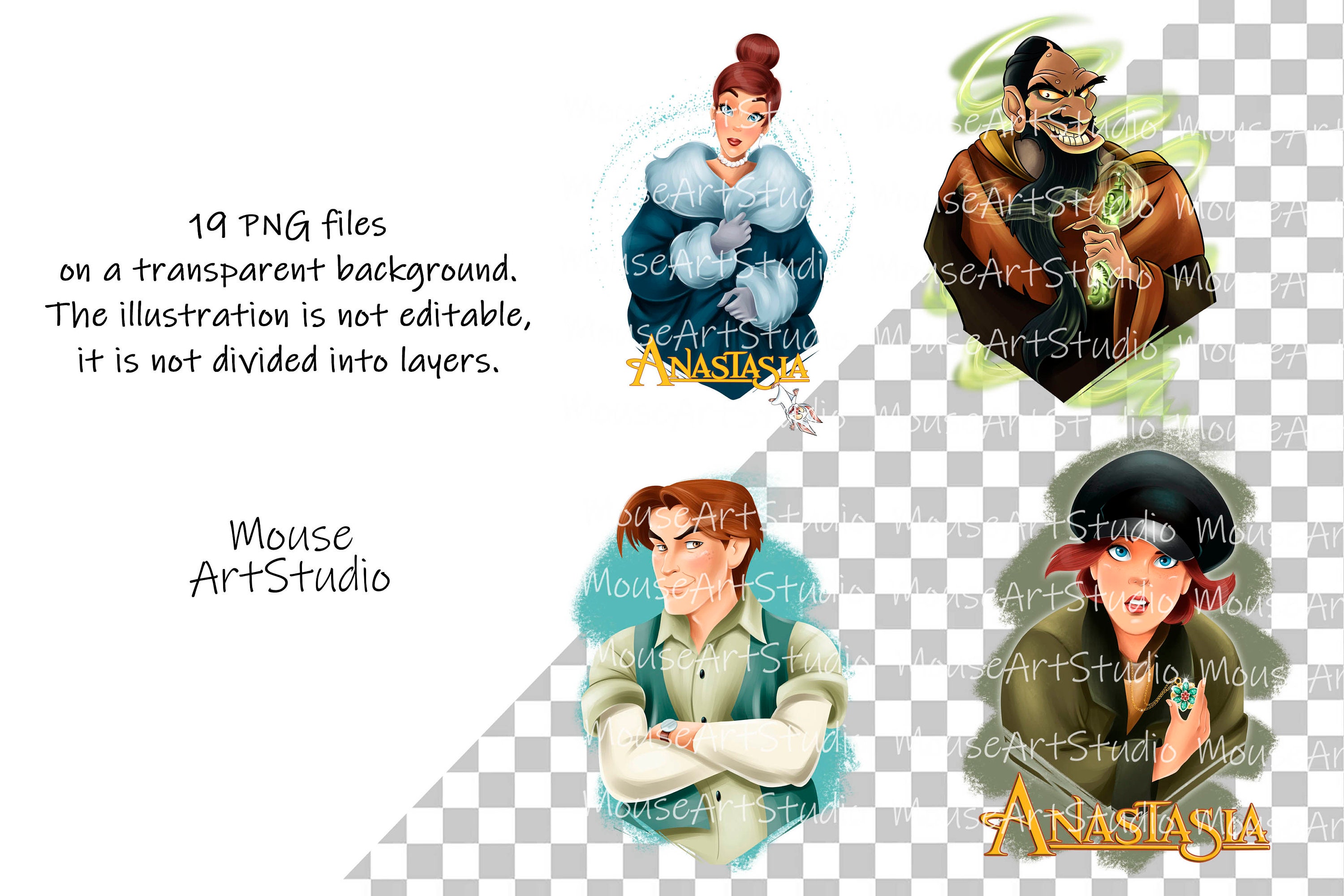 Anastasia Romanov, Dimitri Png, Grigory Rasputin, Bartok PNG, Digital ...