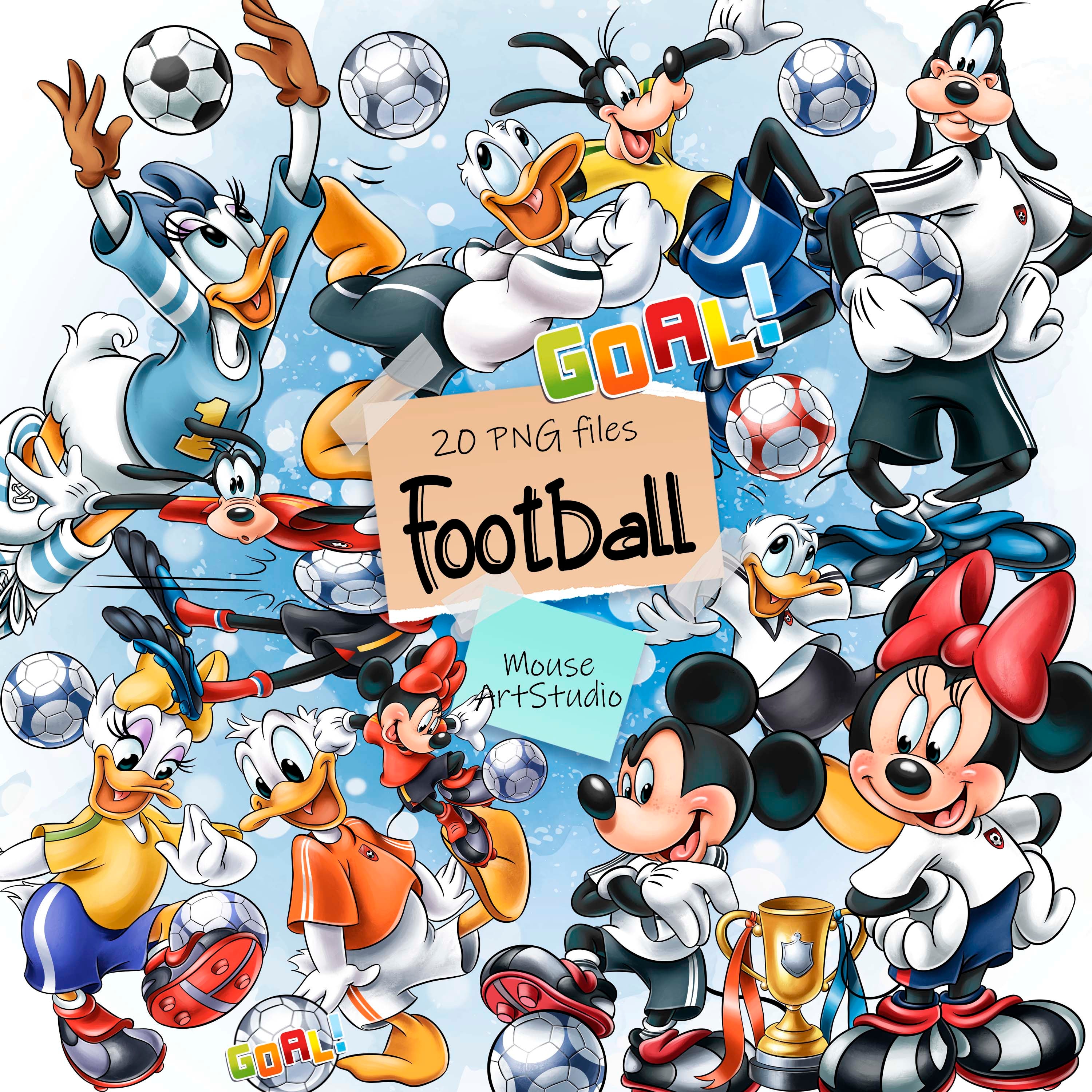 フットボール ミッキーマウス クリップアート: スポーツ昇華デザイン
