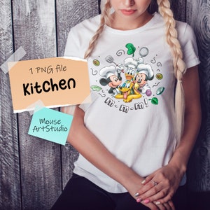 File with Mickey and Minnie, Kitchen, Cooks, Sublimation printing, Digital file, Instant download