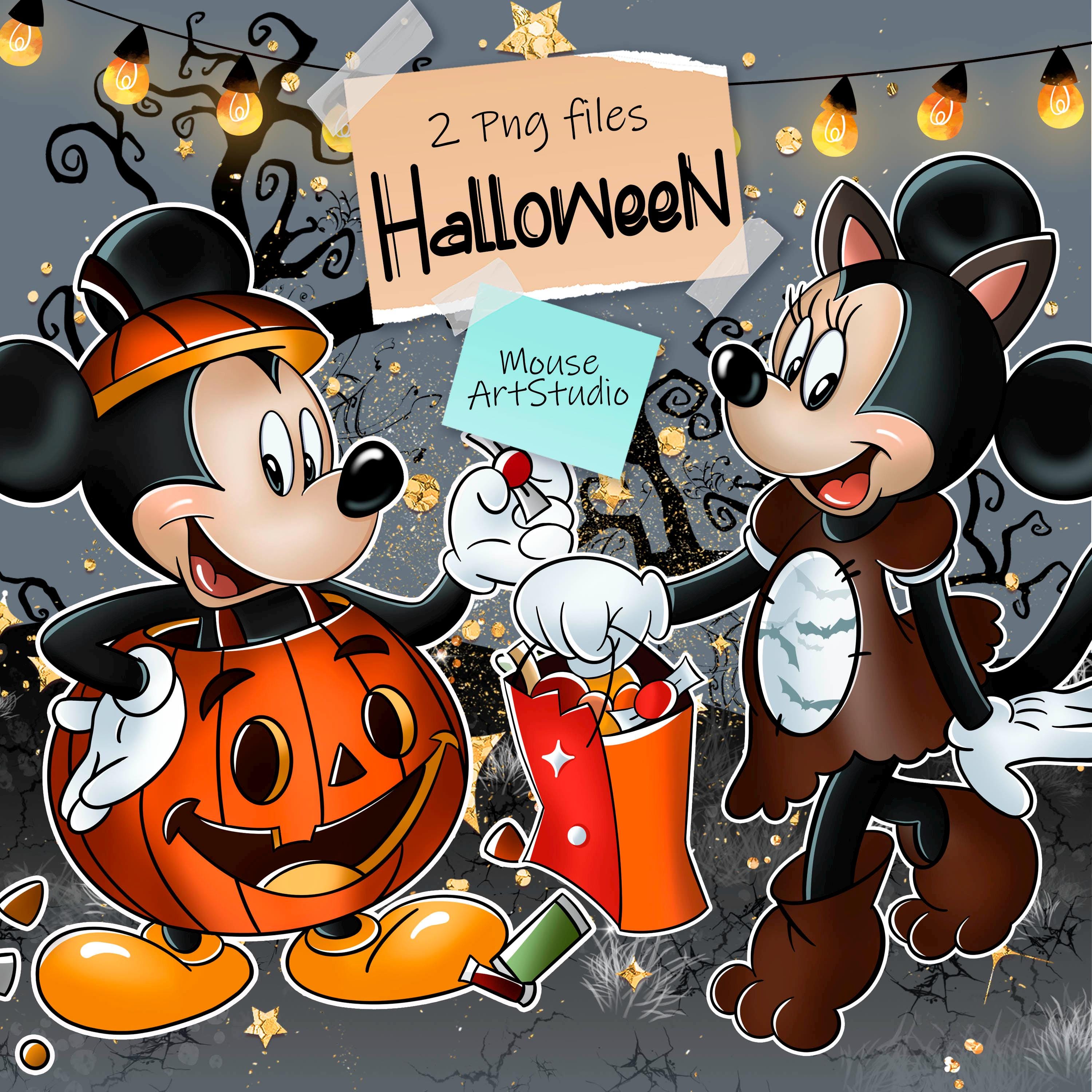 ハロウィン、ミッキーマウス、ミニーマウス、昇華デザイン、デジタル