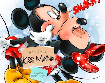 ミニーキス バレンタインデー PNG：ミッキーマウス クリップアート