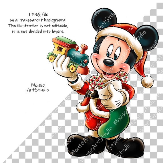 Weihnachten, Mickey Mouse PNG, Geschenke, Sublimation Design, digitale  Illustration, Instant Download - .de
