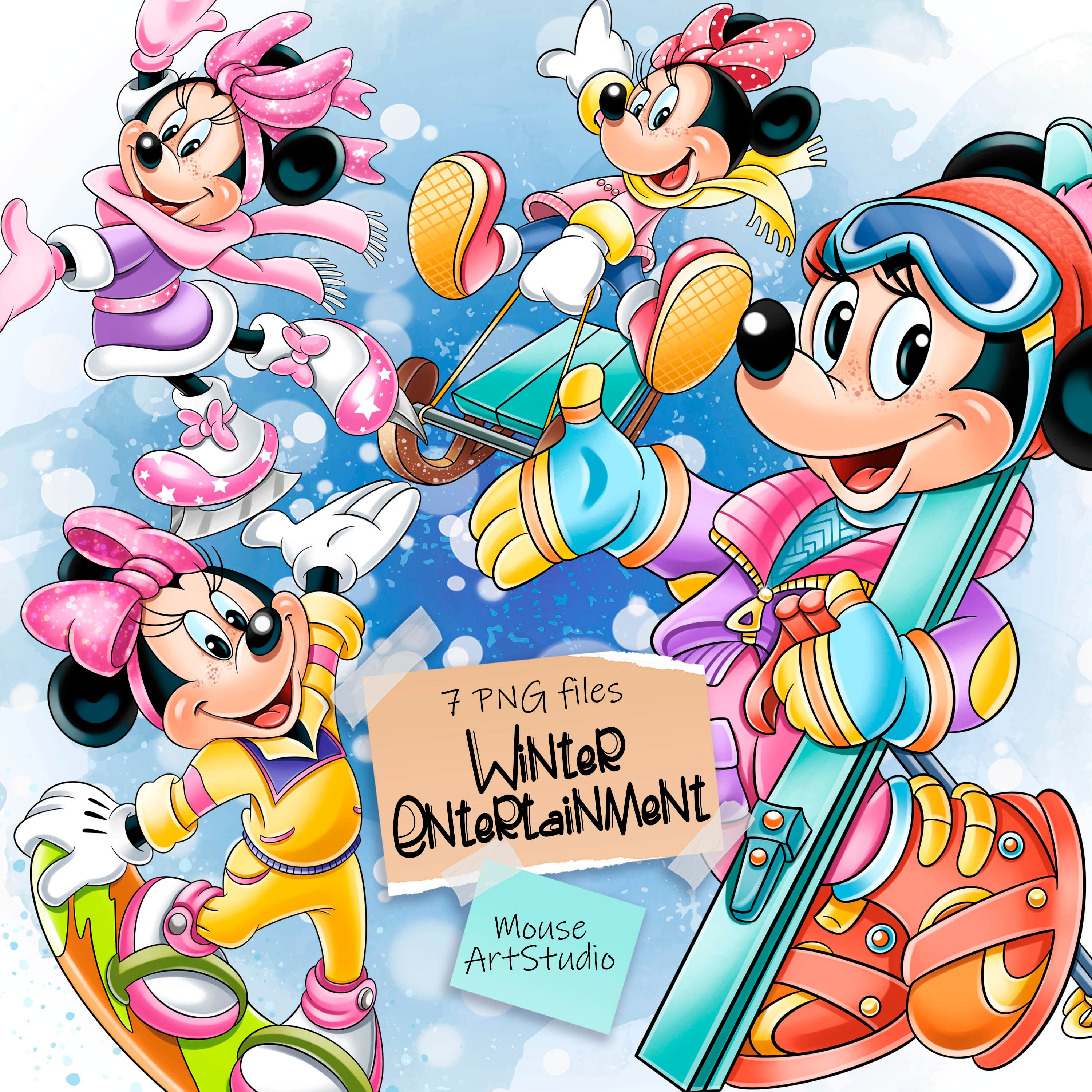 Minnie mouse skiing - Etsy 日本