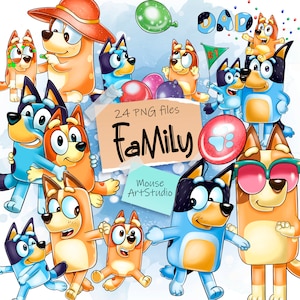 Friendly Family, Cute Dogs, Two Sisters, Happy Birthday, Sublimation Design, Digital Illustration, Instant Download