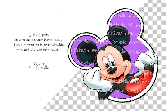 ミッキーマウス、昇華デザイン、デジタルイラスト、即時ダウンロード