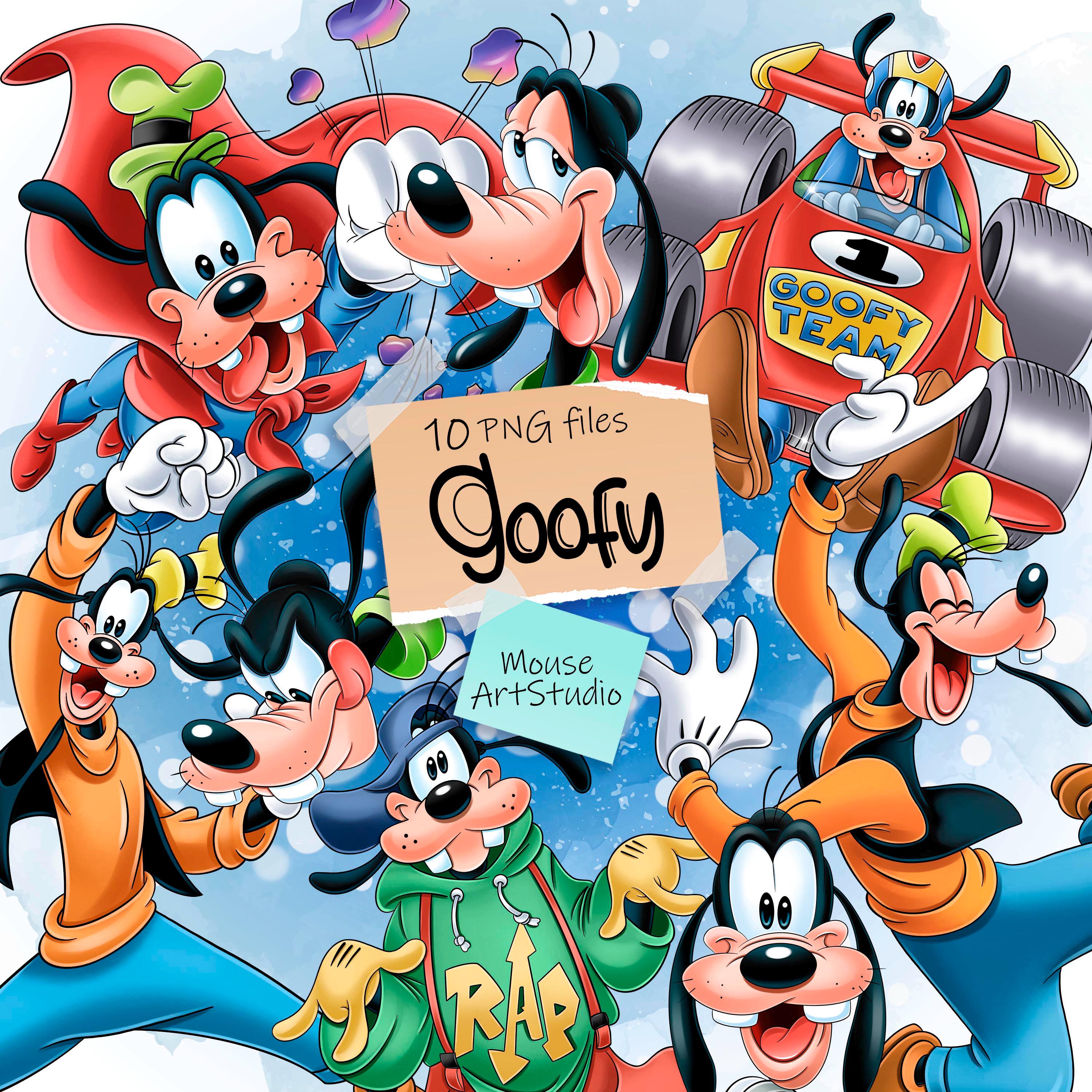 グーフィー、ミッキーの友達、昇華デザイン、デジタルイラスト、即時