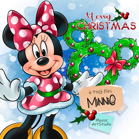 Merry Christmas, Sweet Minnie, Sublimation Design, Digital Illustration, Instant Download