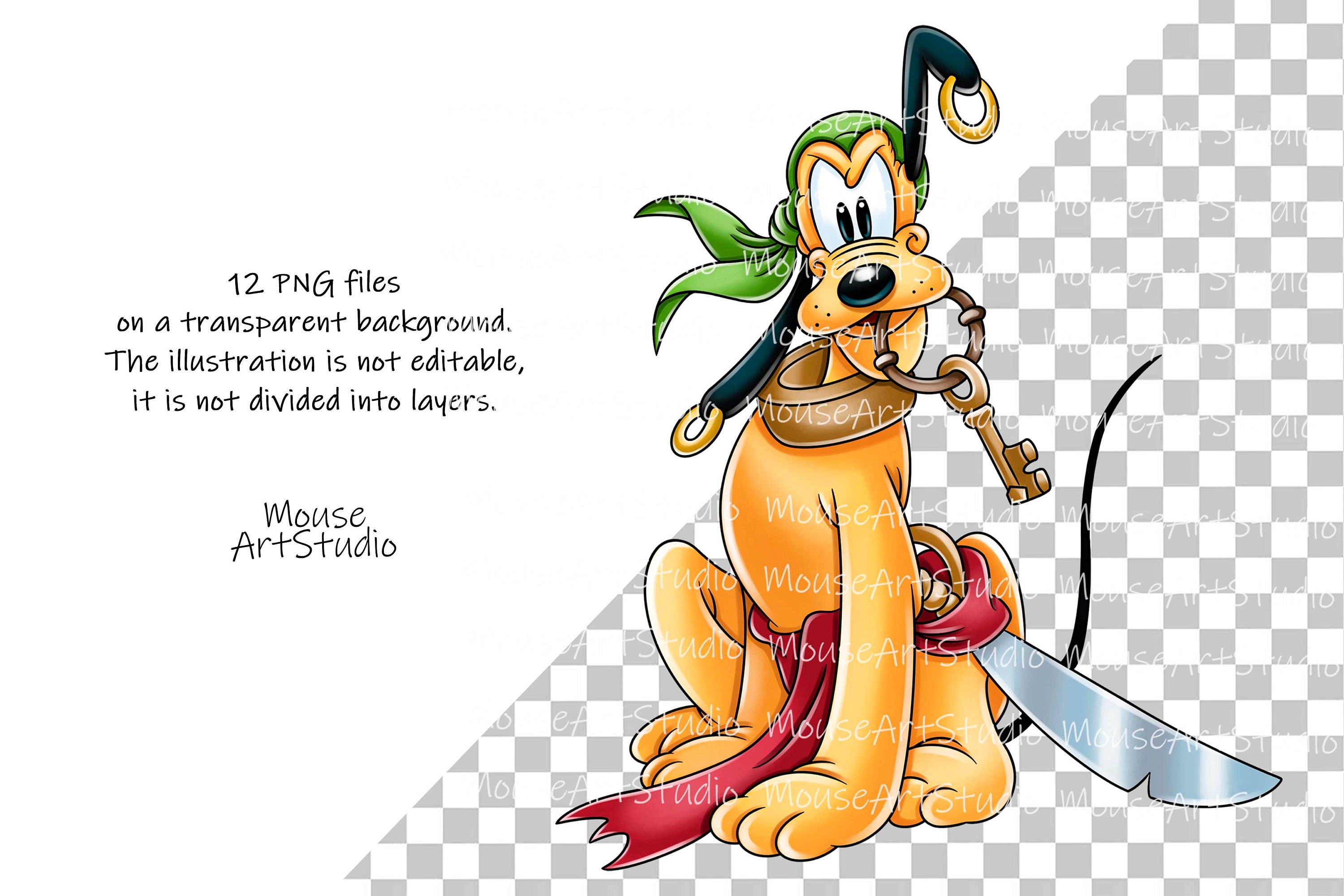 海賊、ミッキーマウスとその仲間たち、昇華デザイン、デジタルイラスト