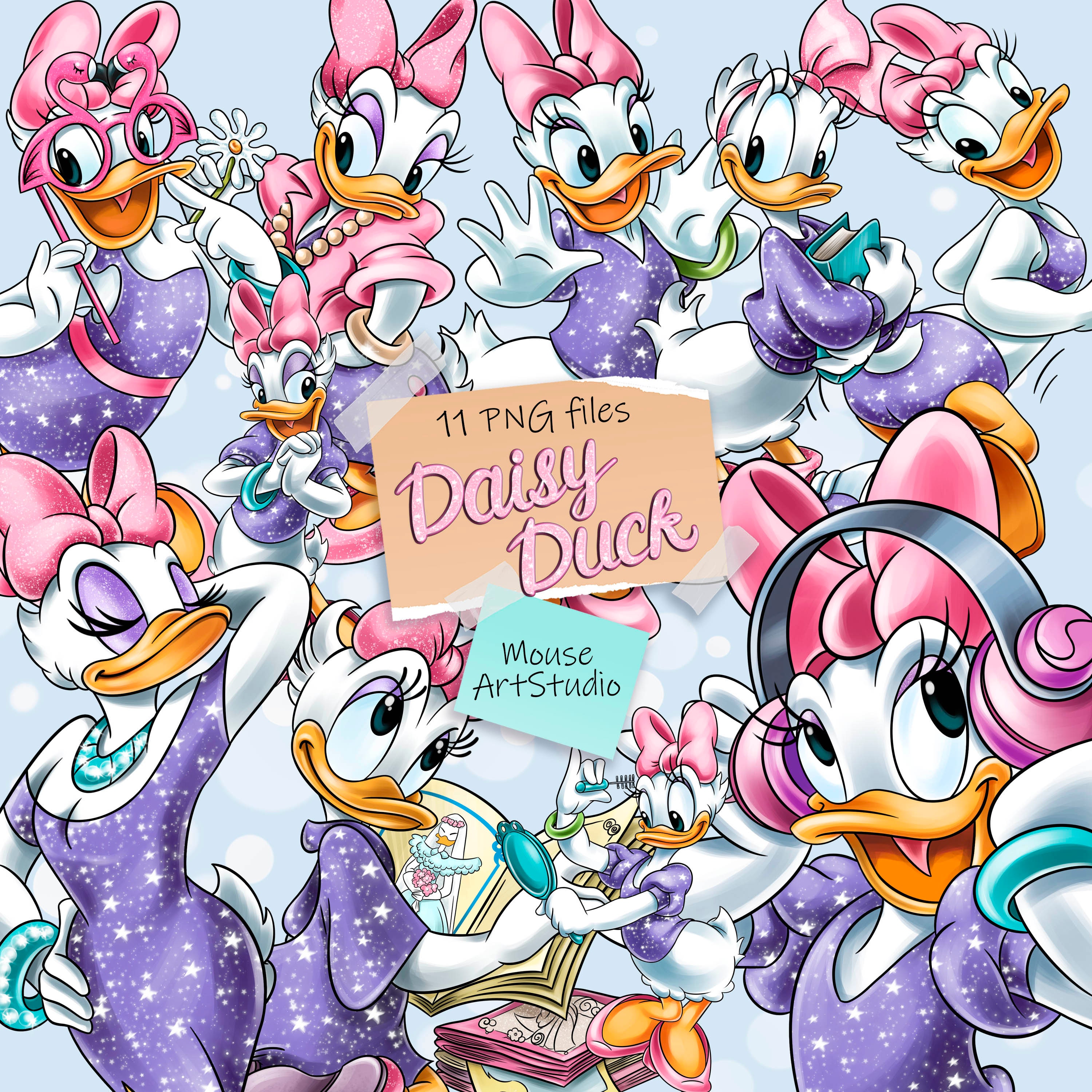 新品★デイジーダック Daisy Duck アヒル デイジー ダック 油絵風 絵 Baby daisy duck - Etsy 日本