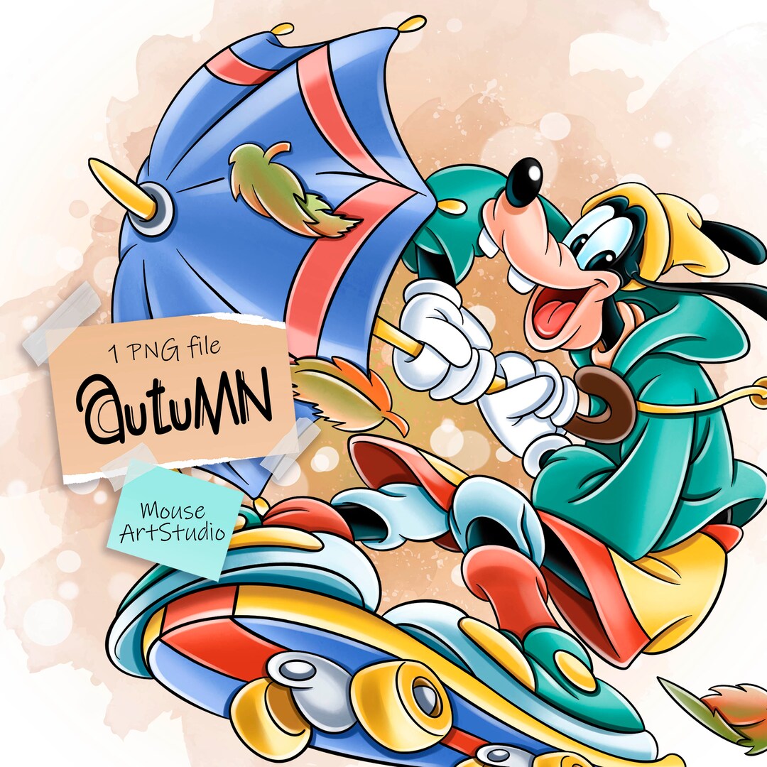 Autumn, Goofy, Sublimation Design, Digital Illustration, Instant ...
