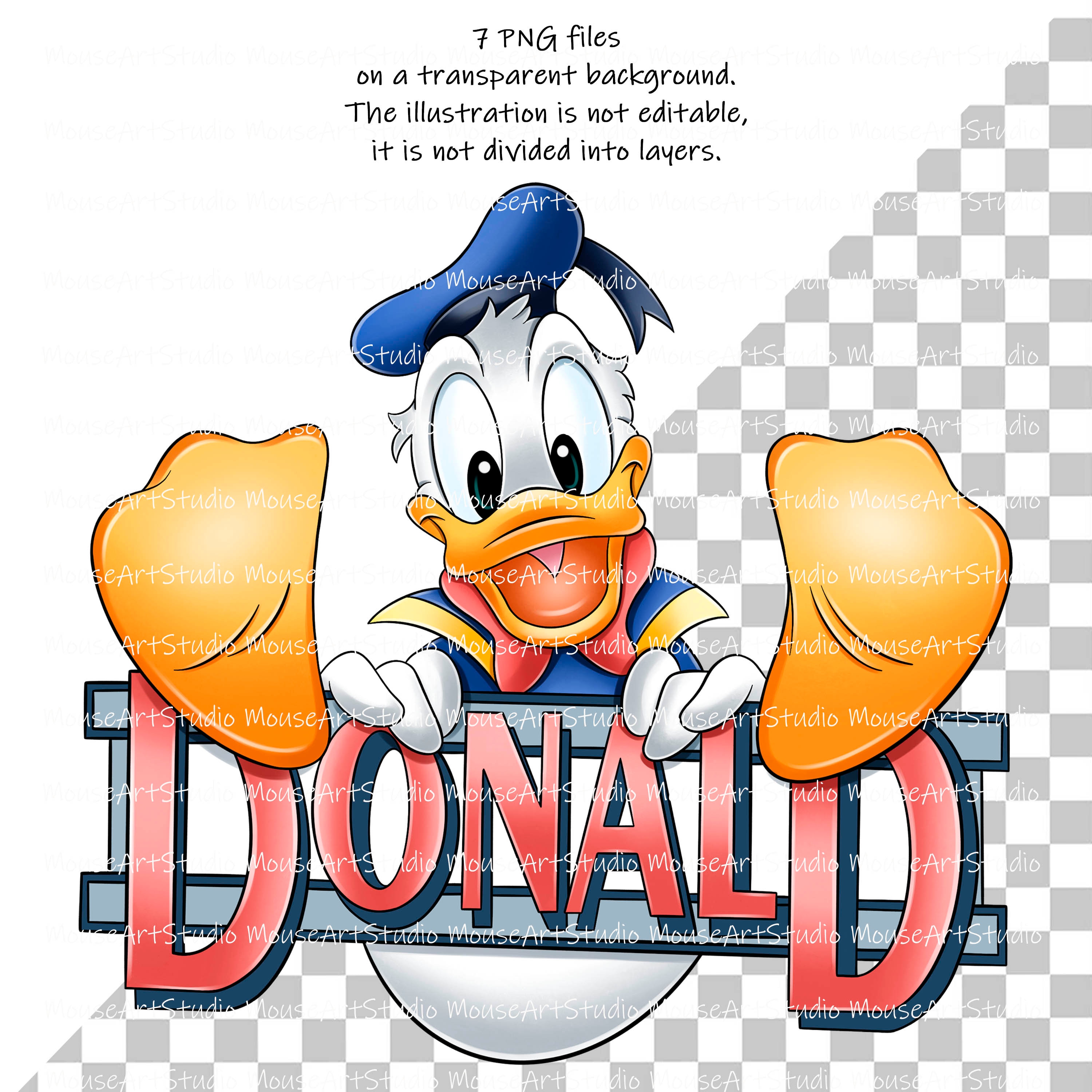 ミッキーマウスとその仲間たち、昇華デザイン、デジタルイラスト、即時