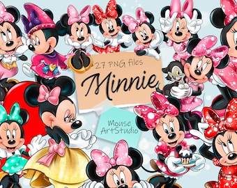 Minnie Mouse, Fashionista, Sublimation Design, Digital Illustration, Instant Download