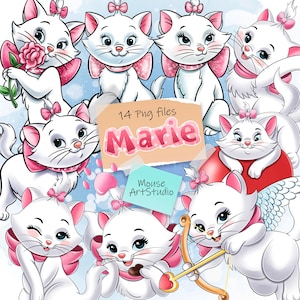 Marie, petite dame, chaton mignon, sublimation, illustration numérique, téléchargement immédiat