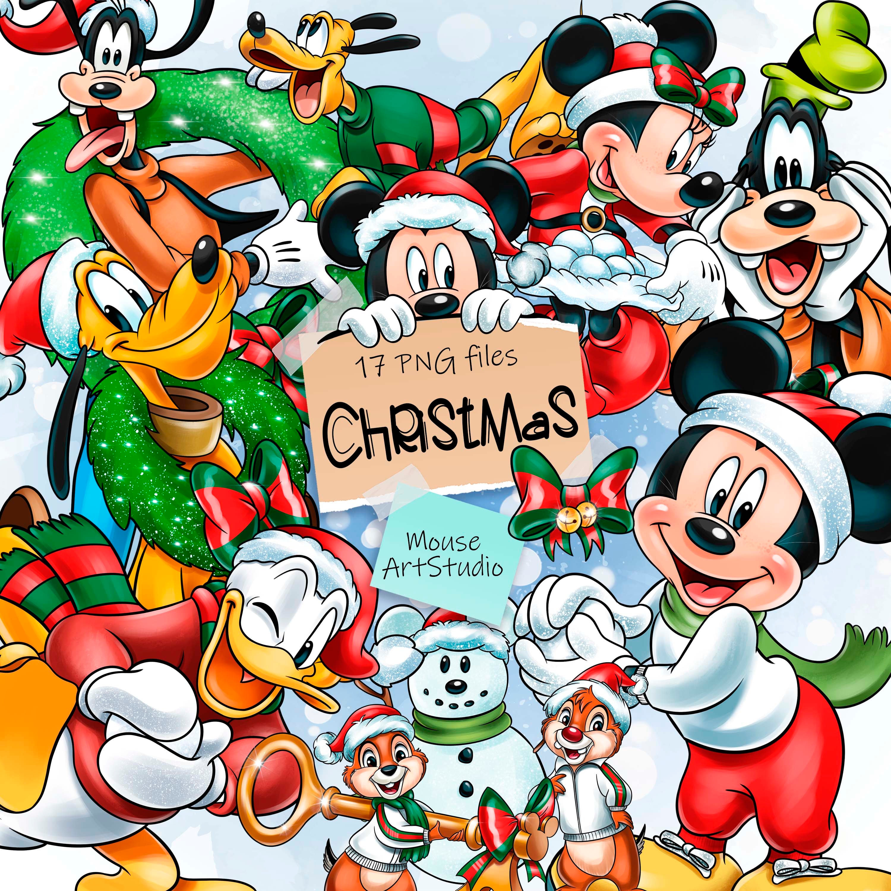 ミッキーマウスとその仲間たち、メリークリスマス、昇華デザイン