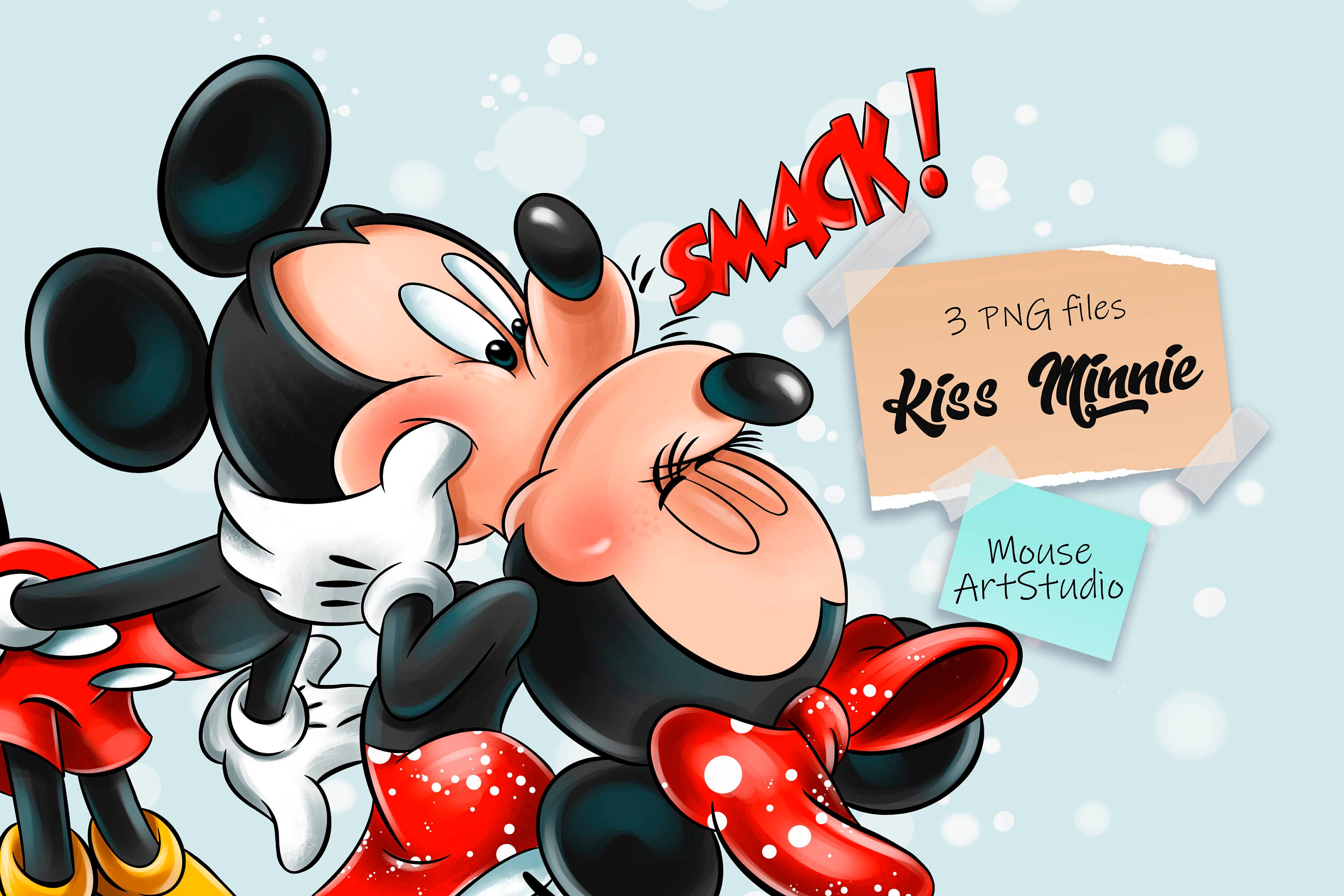 Mickey Minnie Kiss - Etsy