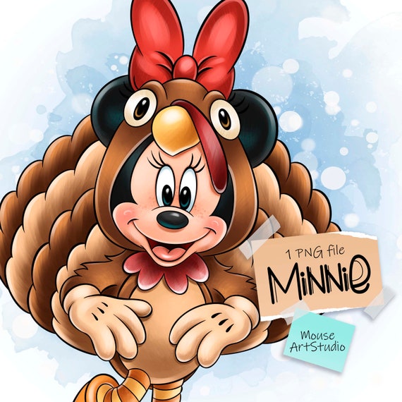 Happy Thanksgiving, Minnie, Sublimation Design, Digital Illustration, Instant Download