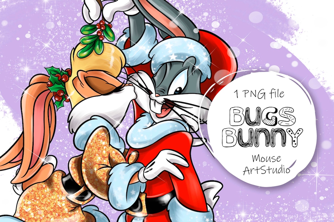 Bugs Bunny Lola Bunny Merry Christmas Happy New Year Etsy UK