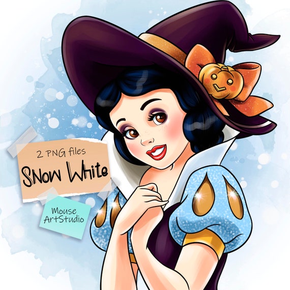 Snow White PNG, Witch, Halloween, Sublimation Design, Digital Illustration, Instant Download