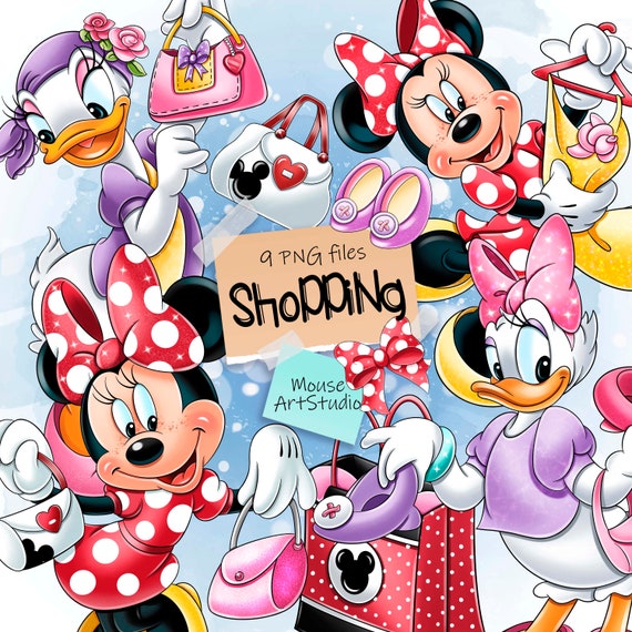 ショッピング、ガールフレンド、ミニーとデイジー、昇華デザイン