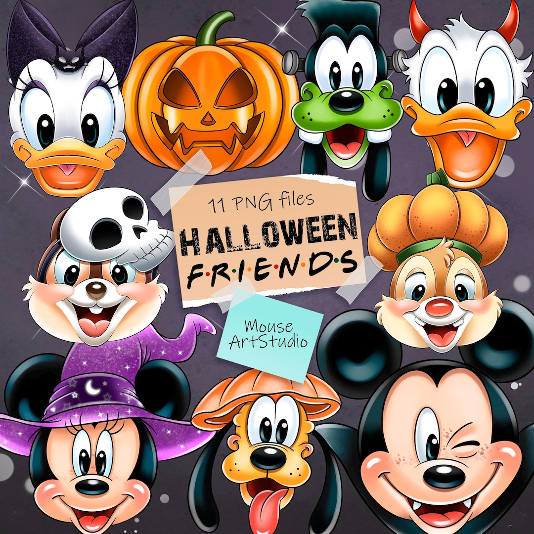 Mickey Mouse and His Friends, Halloween, Sublimation Design