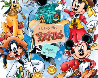 海賊、ミッキーマウスとその仲間たち、昇華デザイン、デジタル