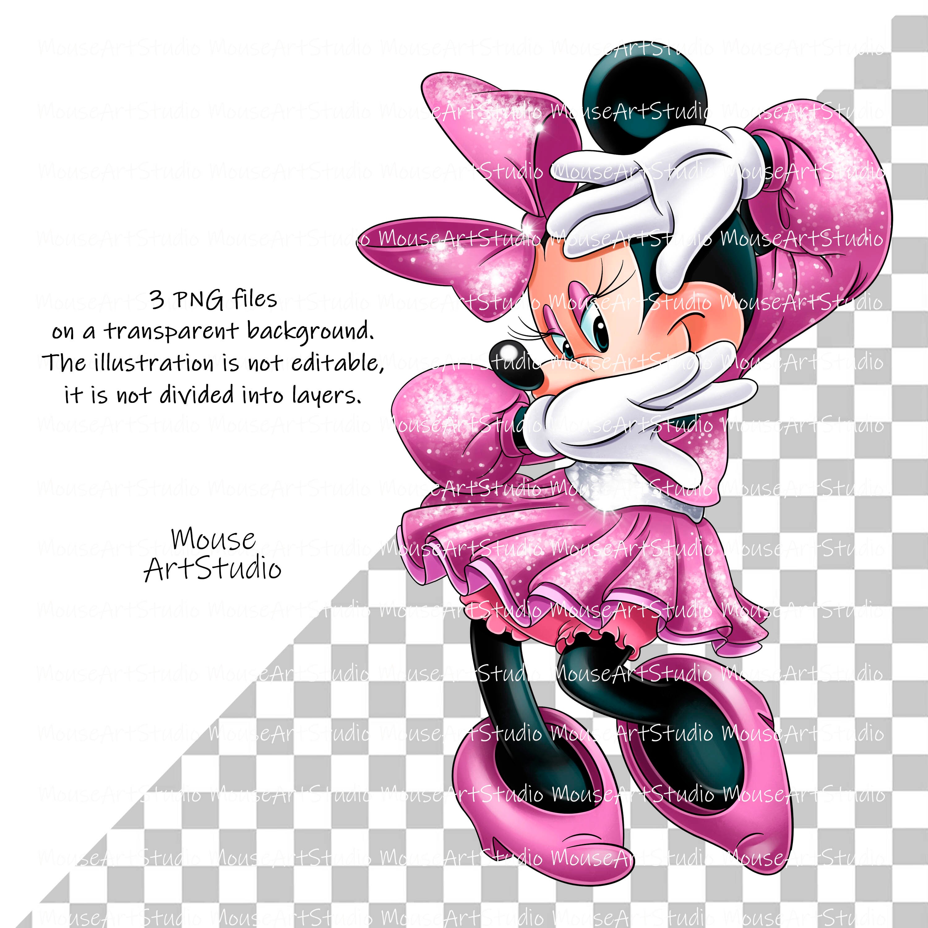 ミッキーとミニー、昇華デザイン、デジタルイラスト、即時ダウンロード