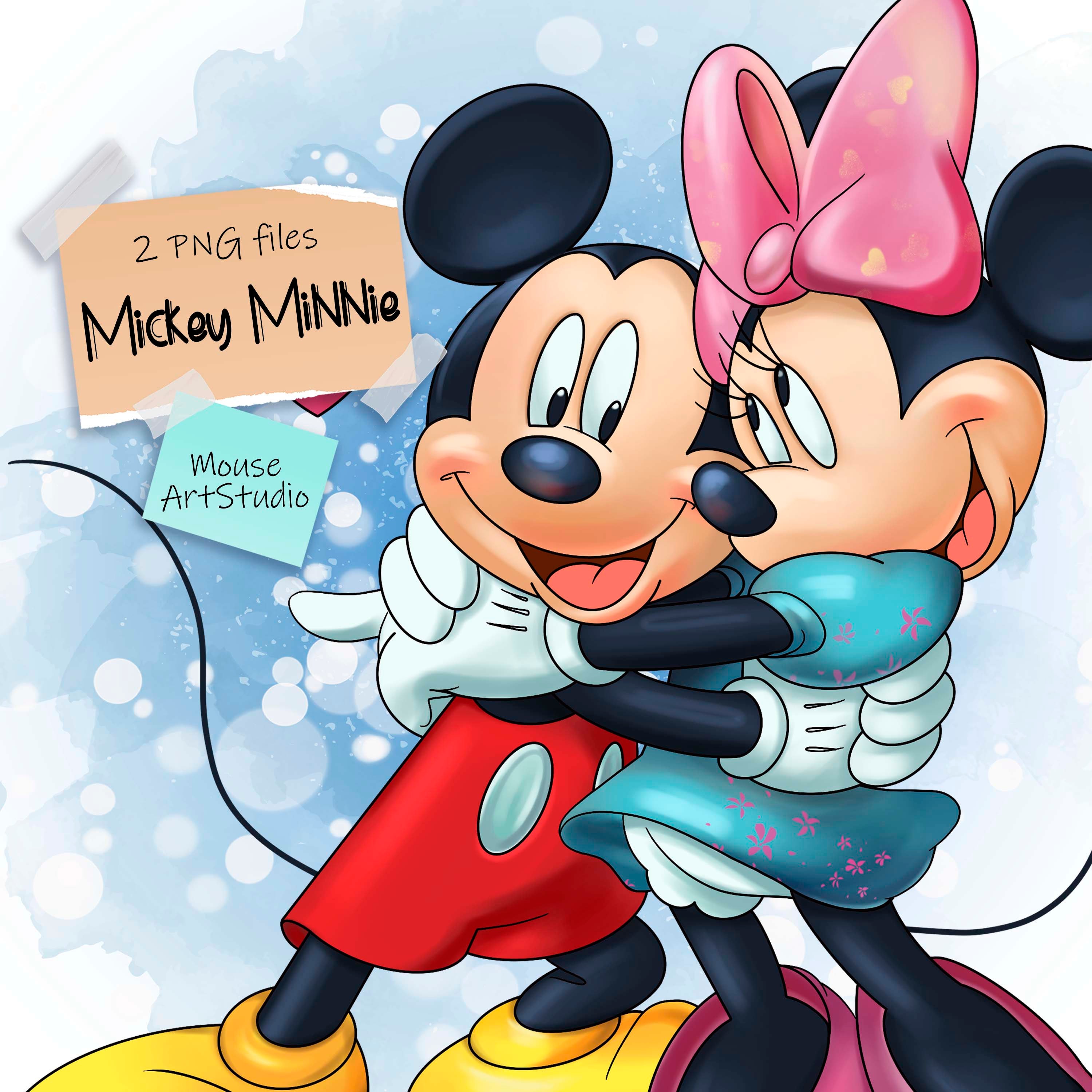 Disney Mickey Mouse And Friends Valentine's Day PNG - Instant Download