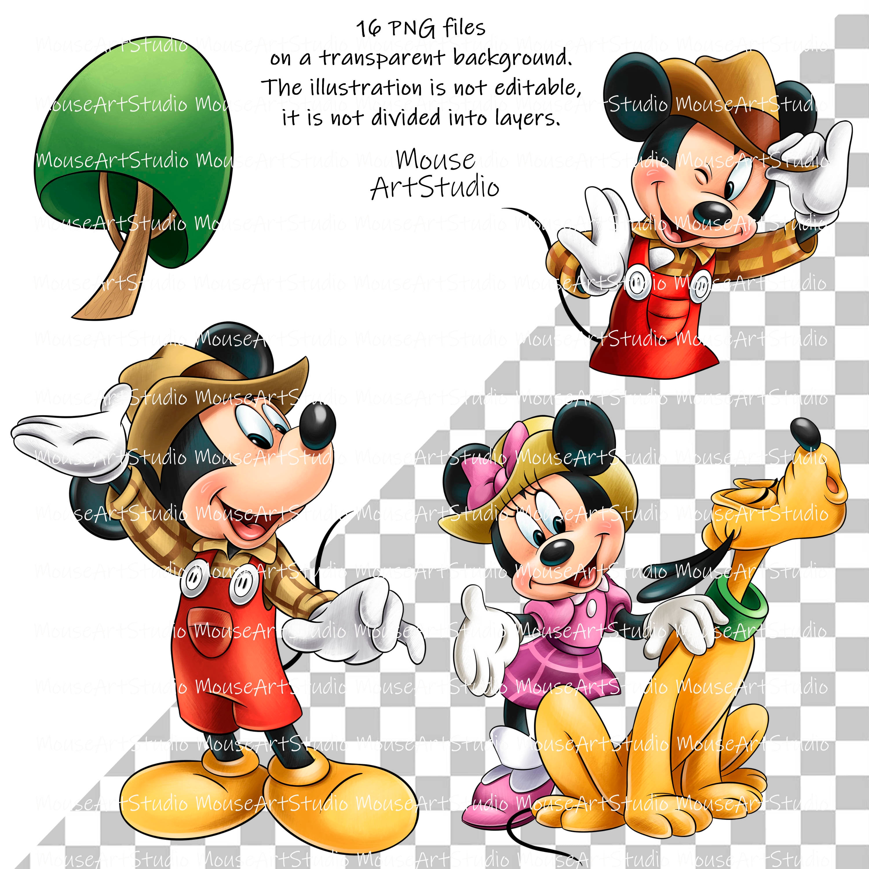 農場、ミッキーマウスとその仲間たち、昇華デザイン、デジタルイラスト