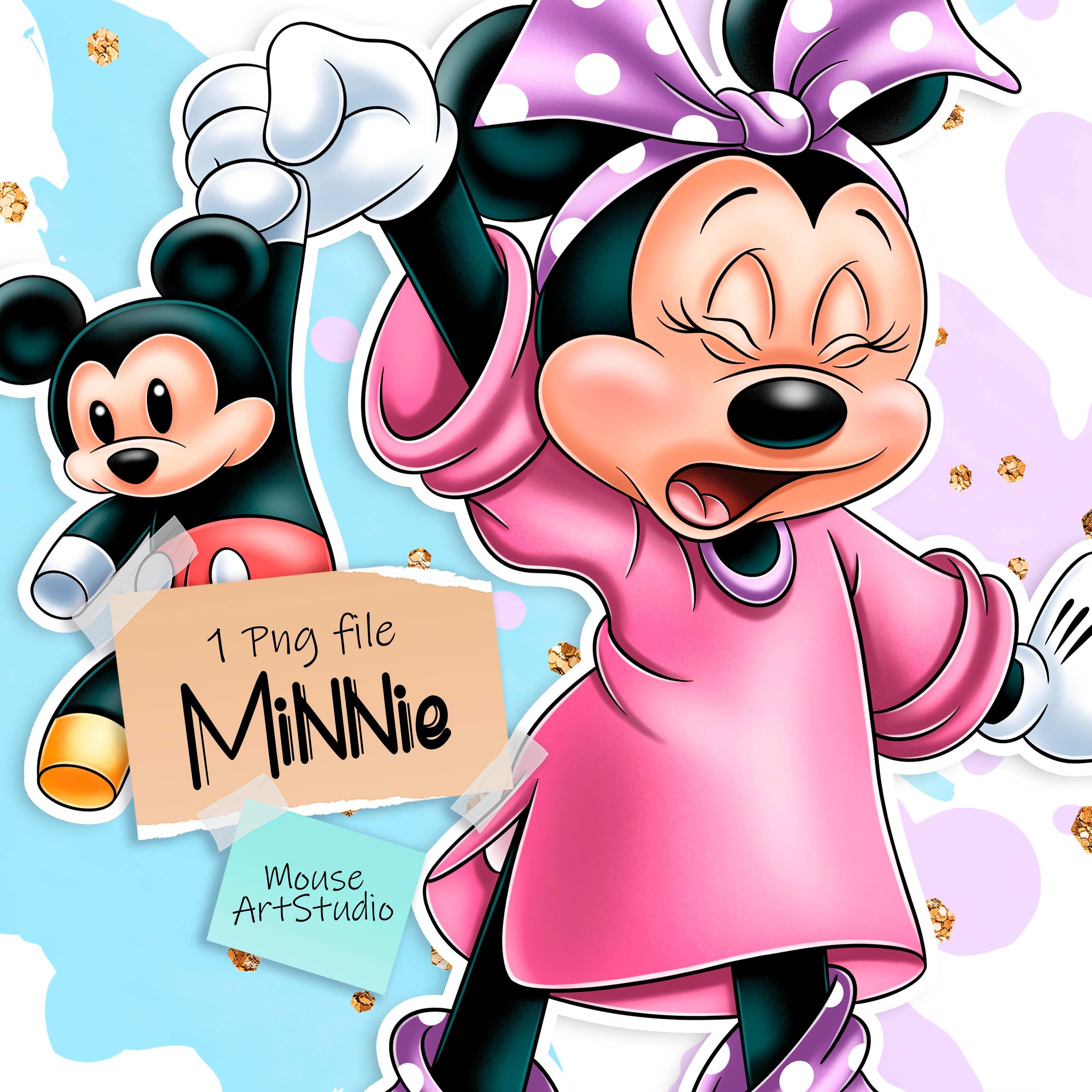 ミニーマウスの赤ちゃん、手描きのPNGイラスト、すぐにダウンロード