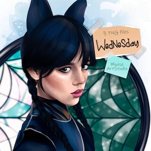 Wednesday, Hand-drawn, Digital Illustration, Instant Download