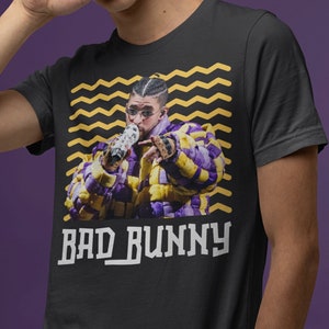 Bad Bunny Laker T-shirt Bad Bunny Shirt Reggaeton T-shirt - Etsy