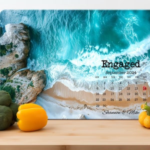 Personalized Beautiful Abstract Housewarming Ocean Waves design Cutting Serving Board Gift Glass Cutting Kitchen Board Charcuterie Serving