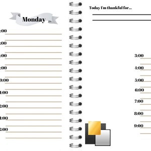 Agenda quotidien numérique Thème Or image 1