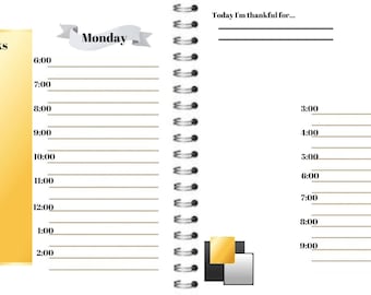 Digital Daily Planner - Gold Theme