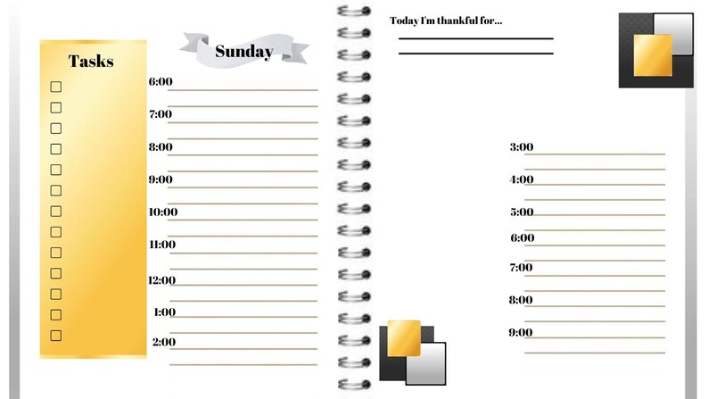 Agenda quotidien numérique Thème Or image 7