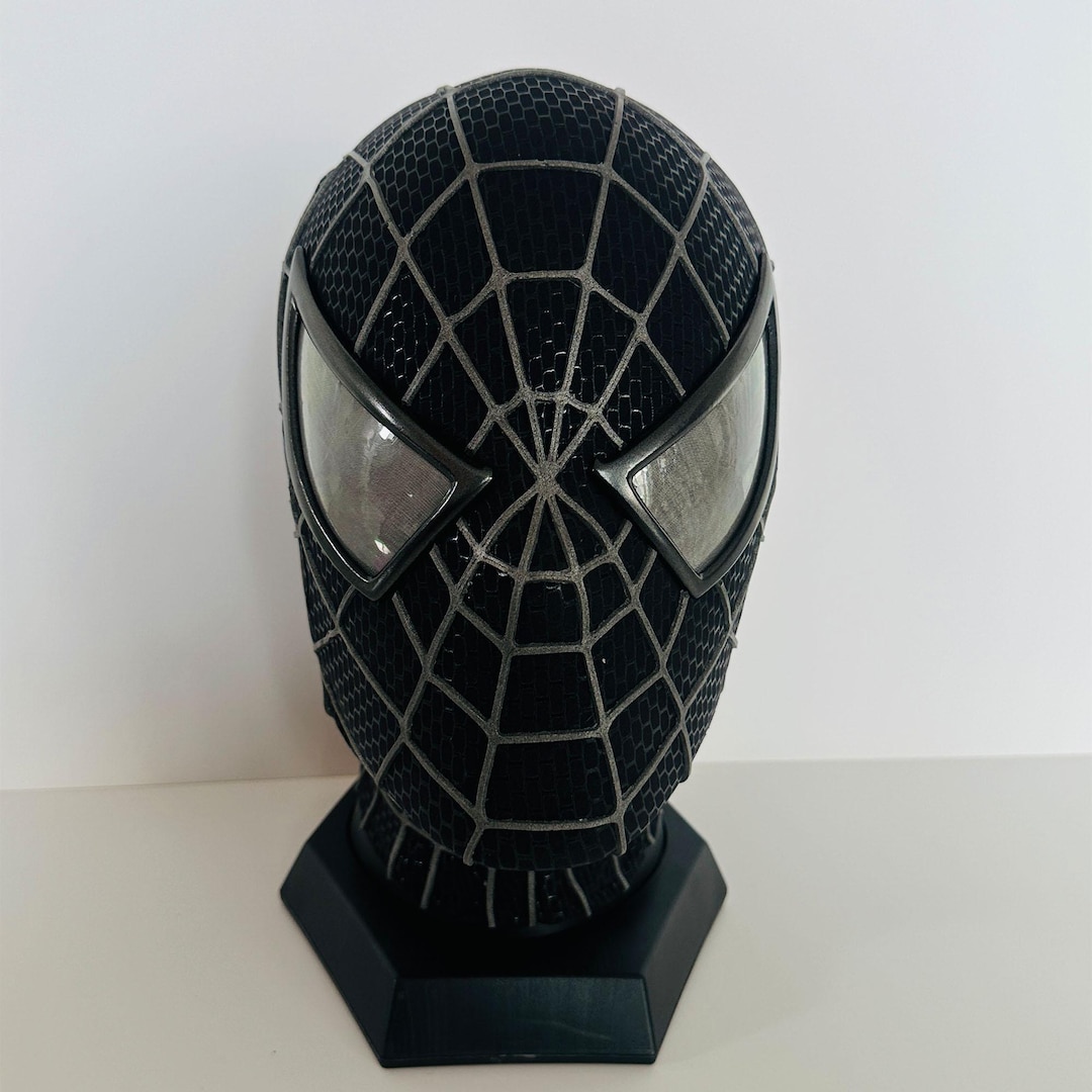 サム・ライミ版スパイダーマンマスク、フェイスシェルと3Dラバーウェブ