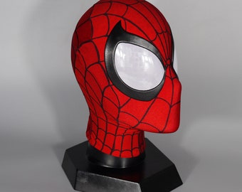 Máscara personalizada de Spider-Man estilo cómic, carcasa y lentes, máscara definitiva, réplica de utilería de película portátil, Navidad