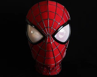 Spider-Man 2 mask, customized Spider-Man Cosplay mask, with Faceshell and 3D rubber web, wearable life-size movie props copy