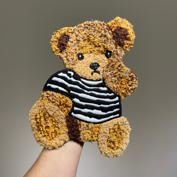 Large British Teddy bear Sew on patches for Kids clothes Applique DIY Fashion embroidered Gift patch