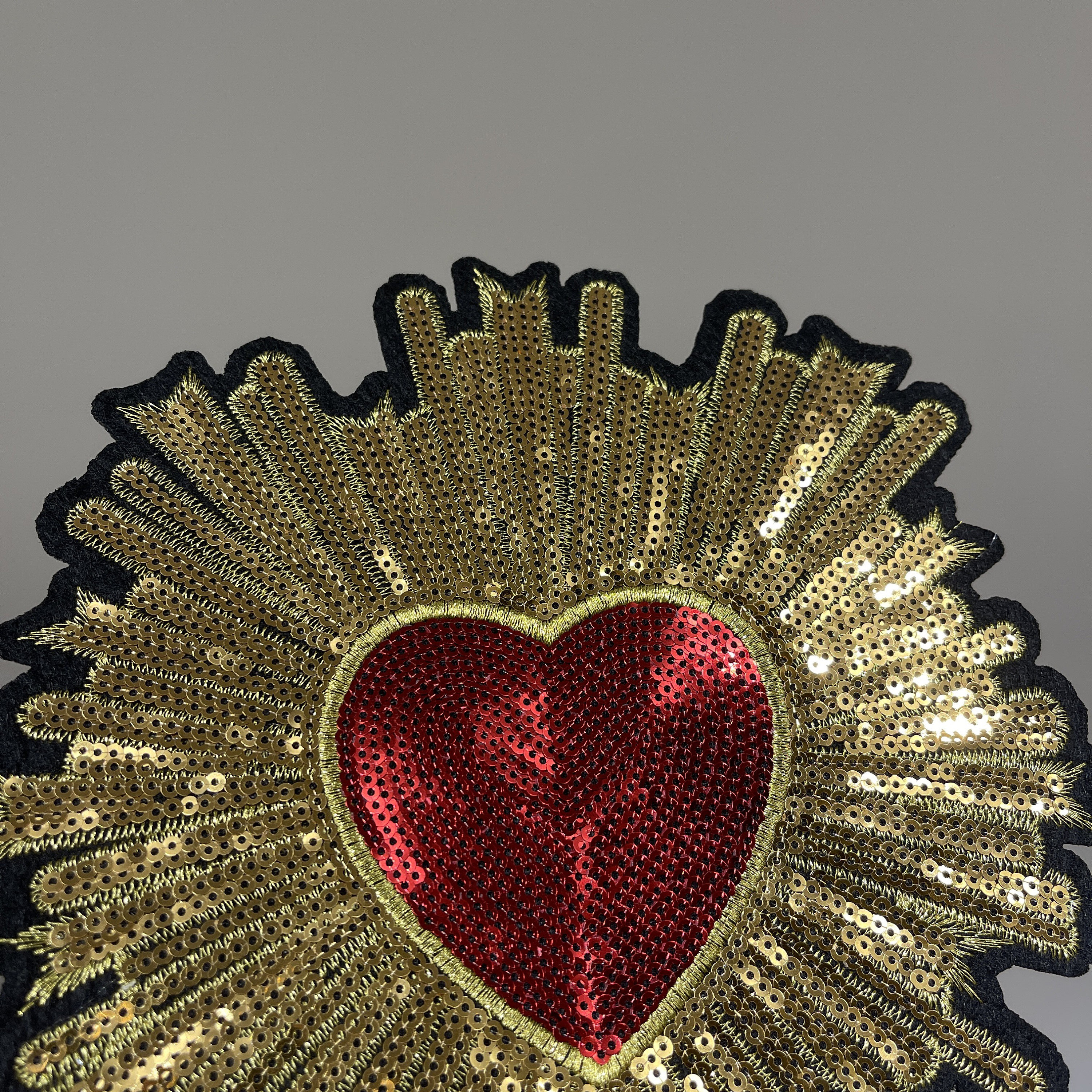Toyvian Toppe Termoadesive Paillettes a Forma di Cuore Set