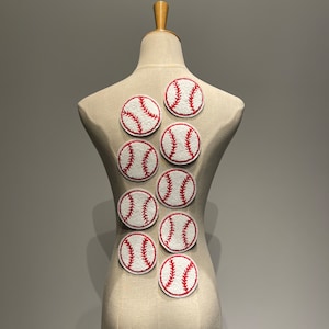 Classic Chenille Baseball Iron on patch for jackets - 3.15 inches