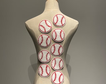 Klassischer Chenille Baseball Aufnäher für Jacken - 8 cm