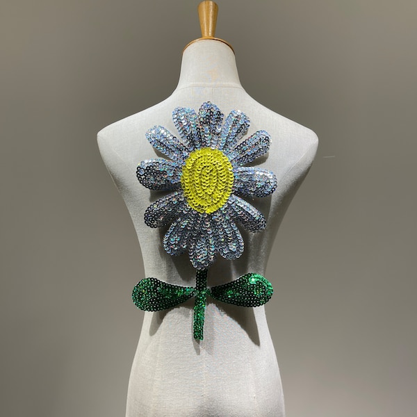 Sunflower Patch Iron Sew On Clothes T Shirt Dress Jeans Flower Embroidered Badge