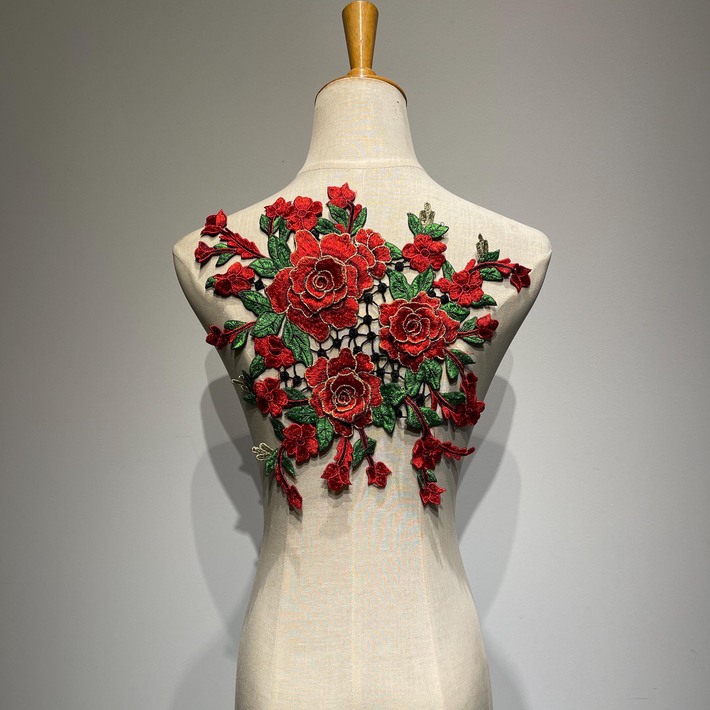 Embroidered Rose Dress - Etsy Canada Embroidered Rose Dress - Etsy Canada