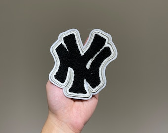 Black New York Chenille Patch for hat | Appliqué for jacket decoration