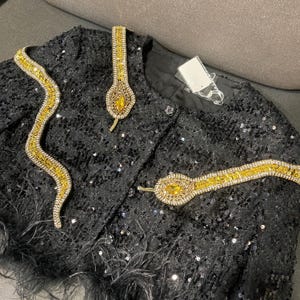 Gold Sequin Snake Patch - Reputation Inspired- Rhinestone Snake ...
