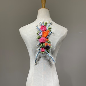 3D Embroidered Floral Applique Flower Sew on patch