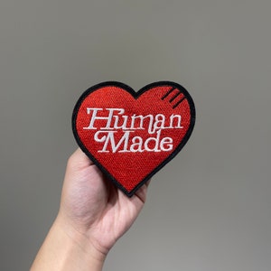 Parches para planchar con Sagrado Corazón bordados hechos por humanos para ropa vintage en el frente o mangas para coser sudaderas con capucha Decoración de chaquetas de mezclilla con apliques