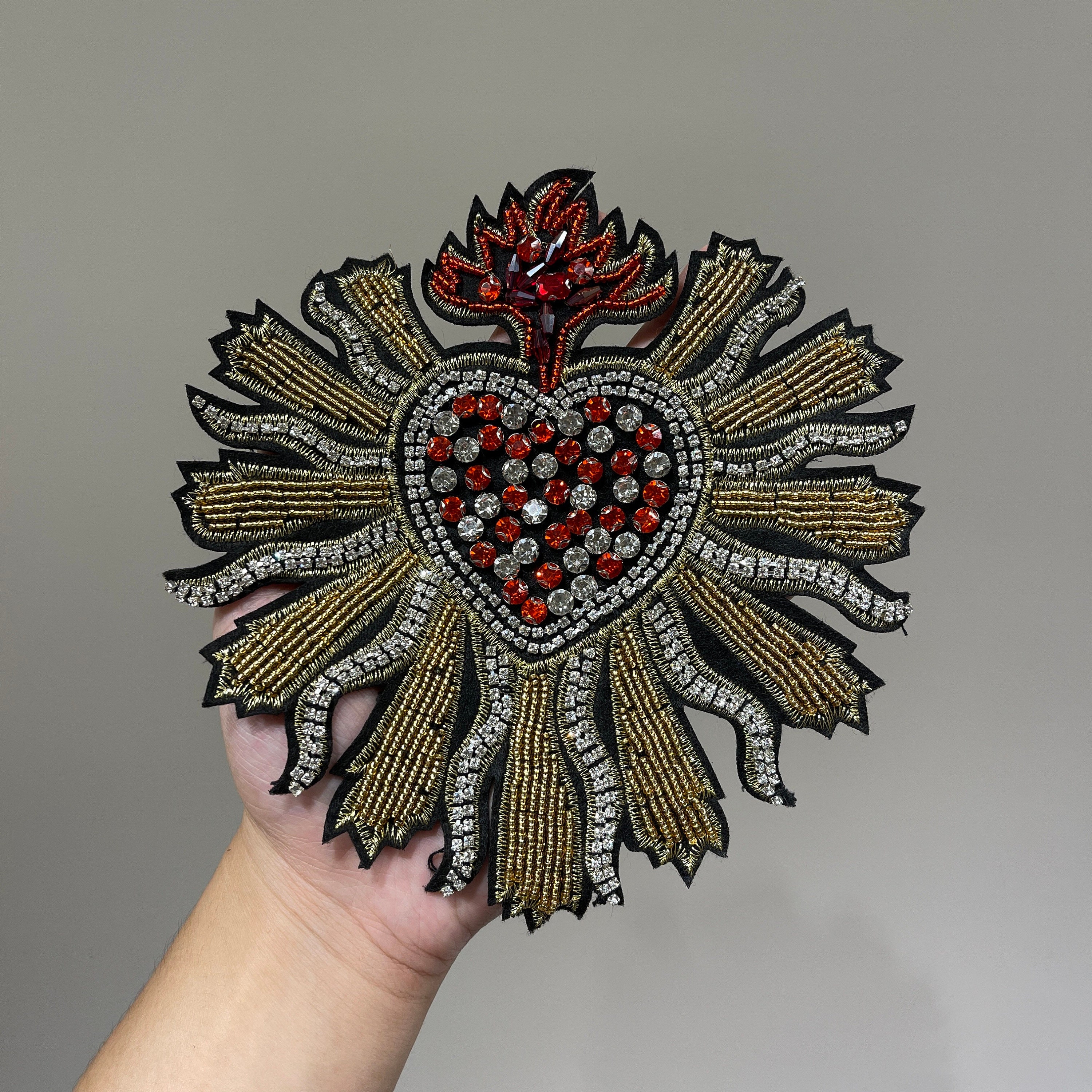 Sacred Heart Iron-on Patch – Hecate's Light