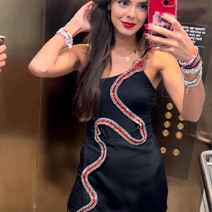 Red Sequin Snake Patch - Reputations Inspired - Rhinestone Snake ...